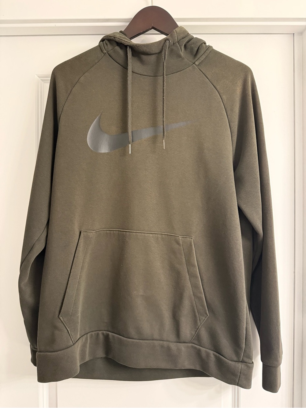 Nike Olive Green Hooded Dri-fit - size medium